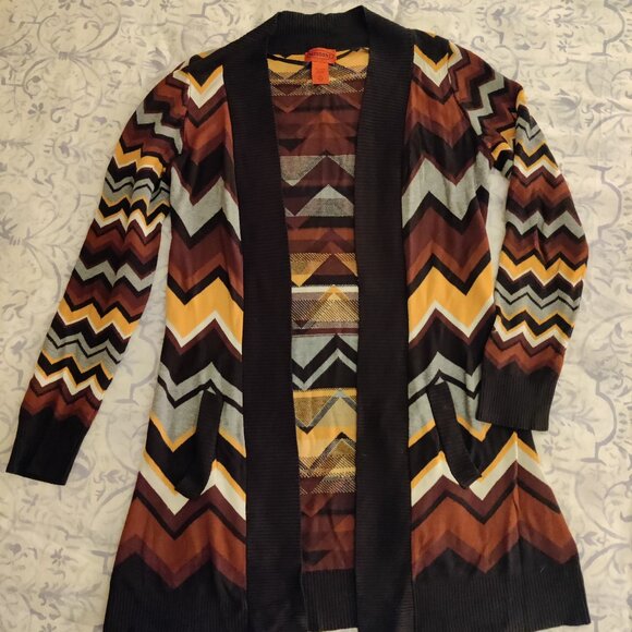 Missoni for Target Zig Zag/Chevron Long Cardigan SZ M - Picture 1 of 5